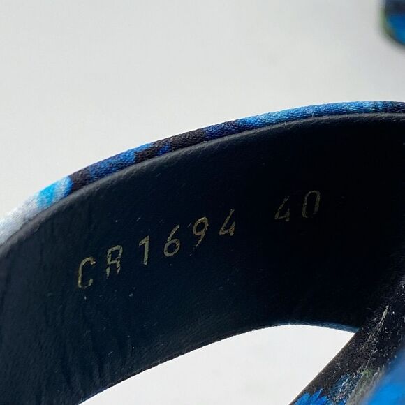 Dolce & Gabbana floral-print gabardine platform sandals size 40 - Picture 11 of 15